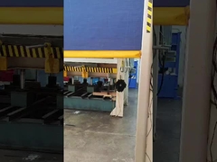 Промышленная дверь с светлым занавесом